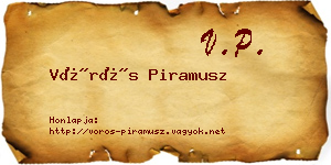 Vörös Piramusz névjegykártya